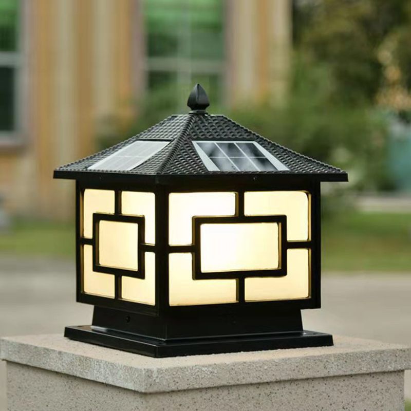 Contemporary Simple Pillar Lamp Household Solar Light for Garden