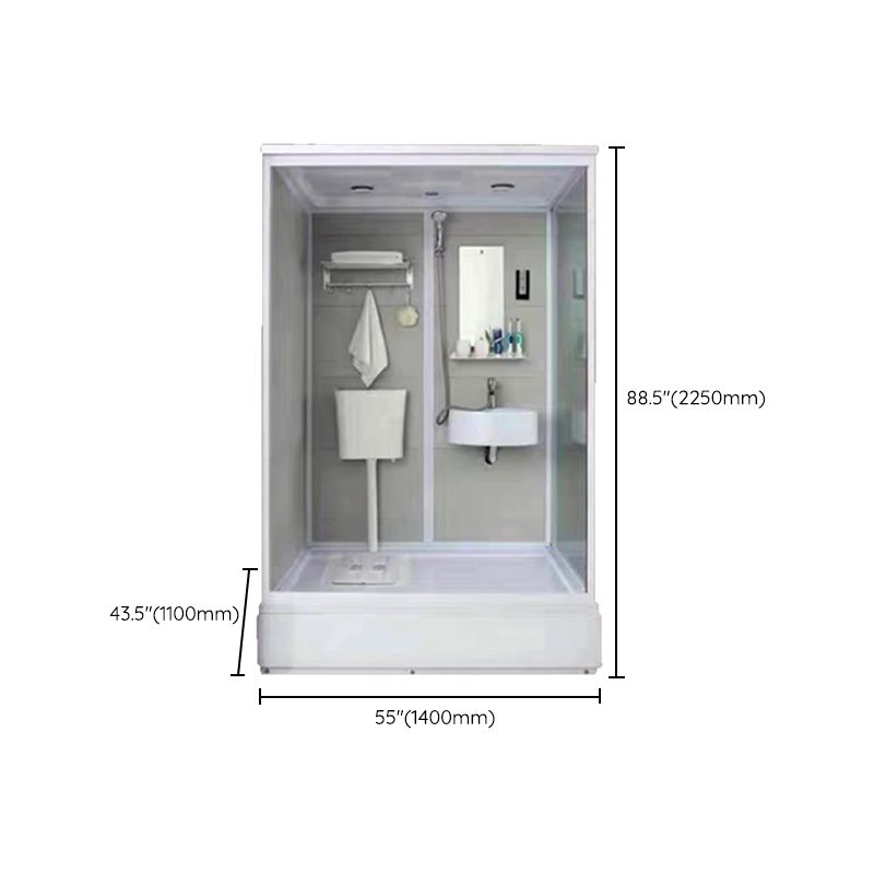 Shower Stall Faucet Shower Head Polish Rectangular Shower Stall