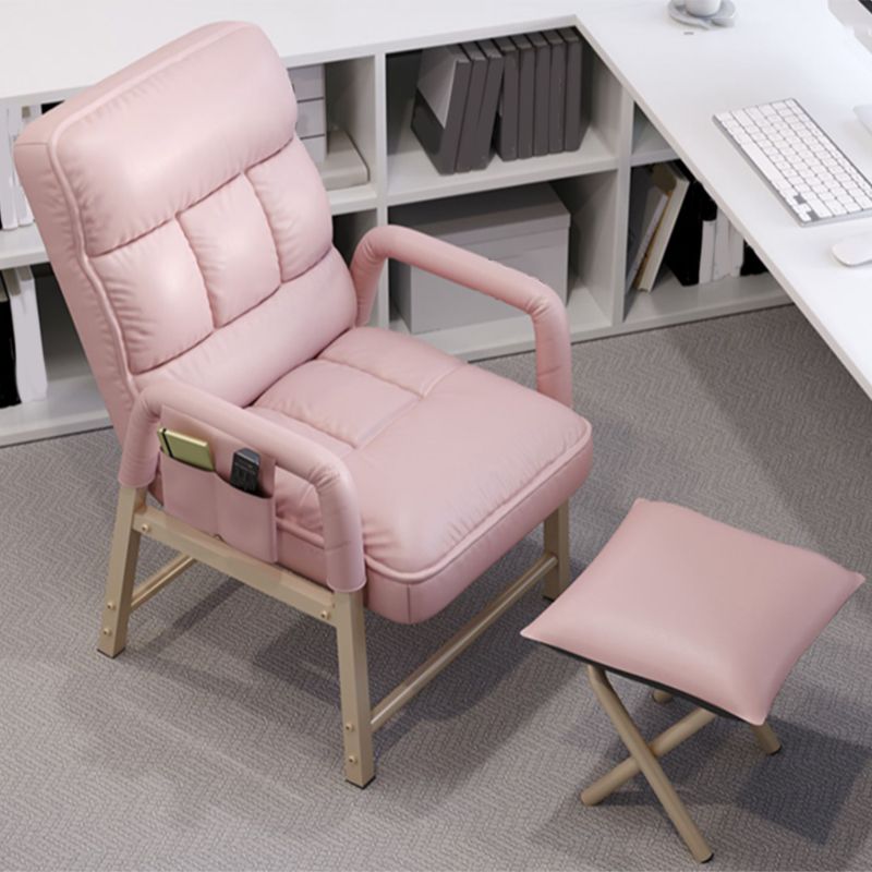 Modern Fixed Arms Office Chair Upholstered Task Chair for Home