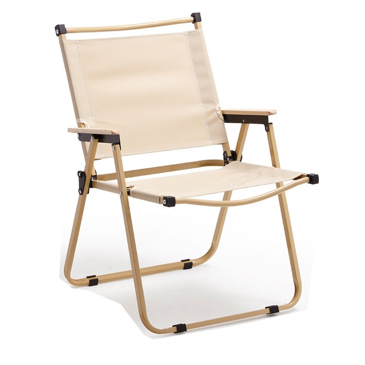 Contemporary Outdoor Chair Folding Brown Patio Dining Chair with Arm