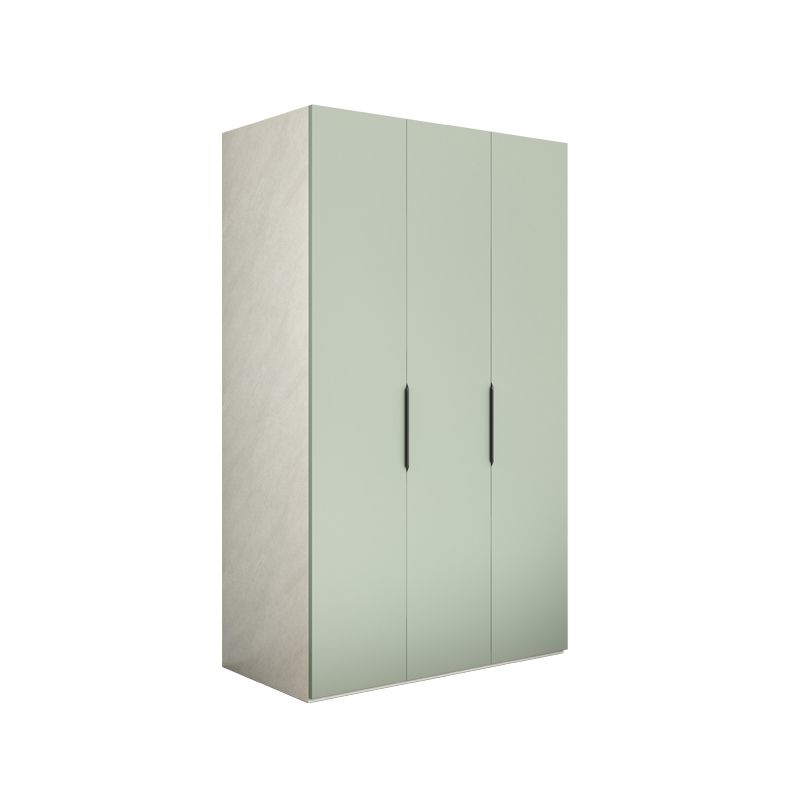 Manufactured Wooden Kids Closet Green Colour Wardrobe Closet with Drawers