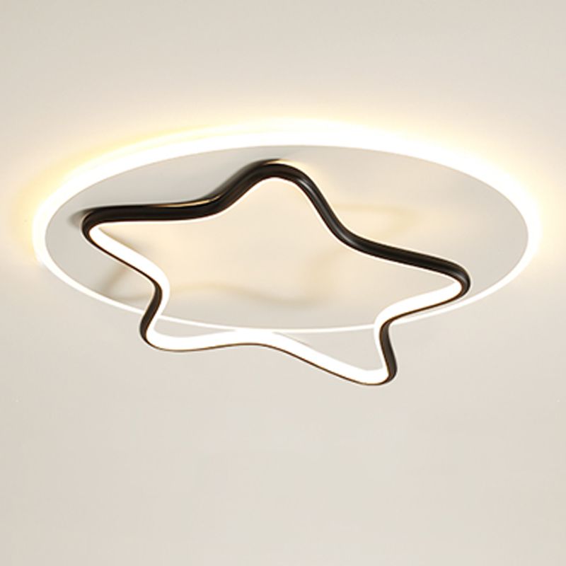 Geometry Shape Ceiling Fixtures Modern Style Metal 2 Light Ceiling Flush