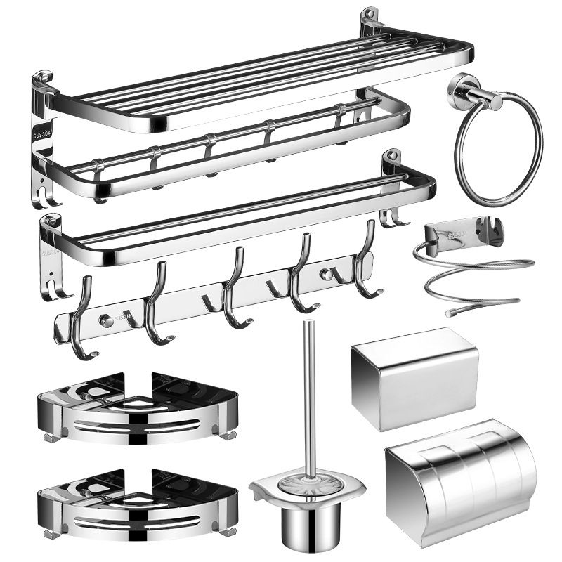 Modern Bathroom Set Stainless Steel Bath Shelf Bathroom Accessory Kit