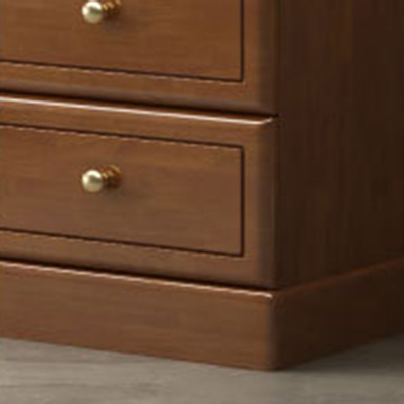 15.74" Wide Accent Cabinet Rubberwood Side Cabinet with 1 Doors and 5 Drawers