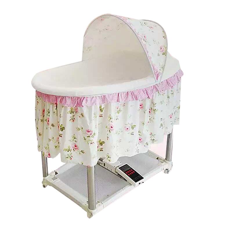 Contrast Color Contemporary Nursery Bed Plastic Baby Crib with Casters