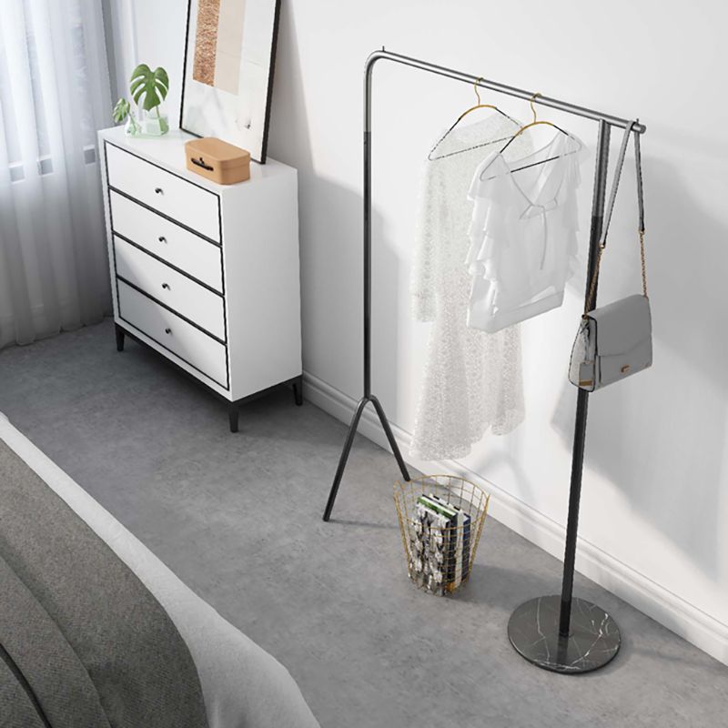 Contemporary Plain Clothes Hanger Free Standing Metal Coat Rack