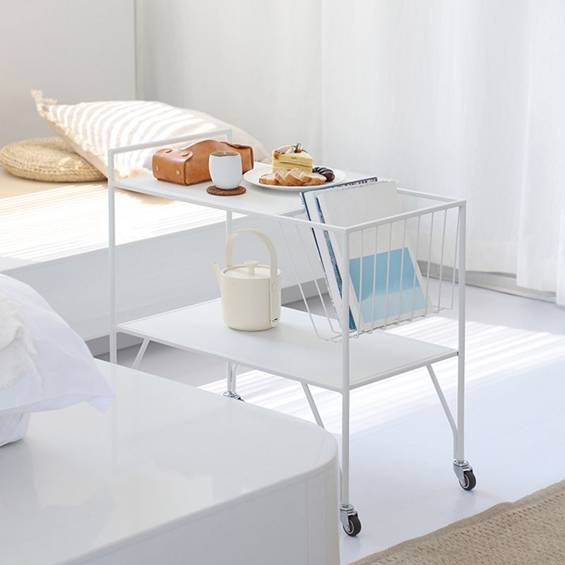 Contemporary Bedside Cabinet Lower Shelf Night Table for Bedroom