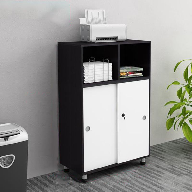 Modern Cabinet Wood with Storage and Adjustable Storage Shelves File Cabinet