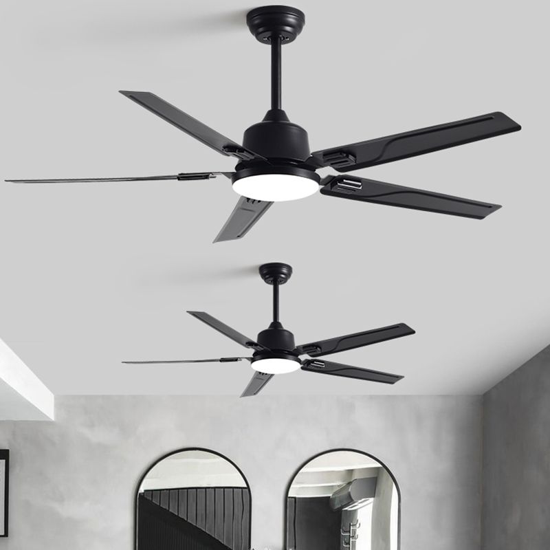 Contemporary 52" Ceiling Fan Lighting with Metal for Restaurant