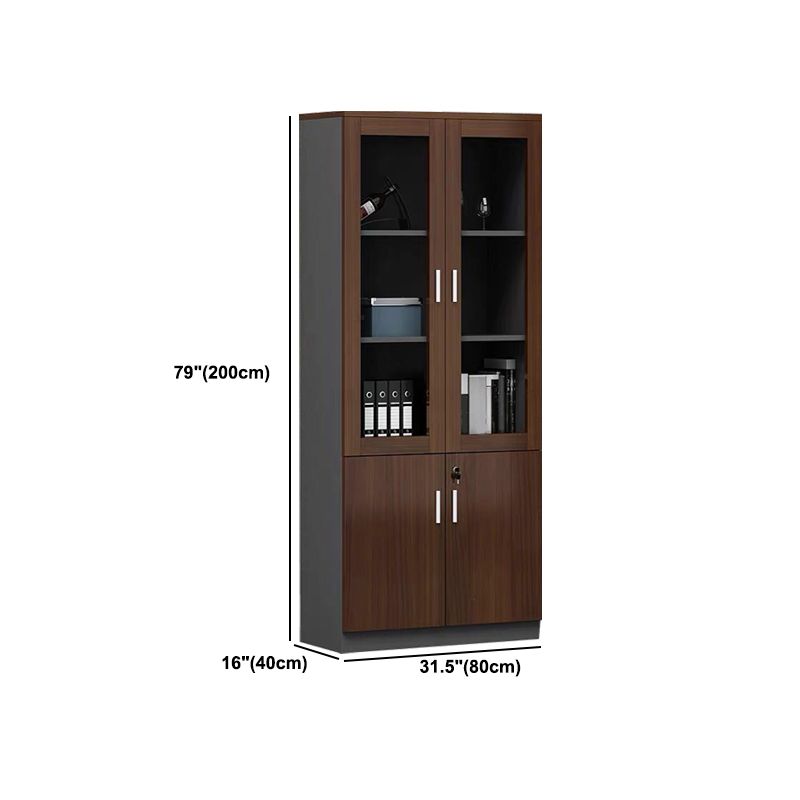 Contemporary File Cabinets Solid Wood Frame Vertical File Cabinet with Key Lock Office