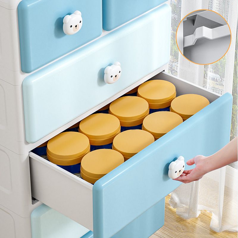 Contemporary Vertical Kids Furniture Plastic Nursery Dresser for Home