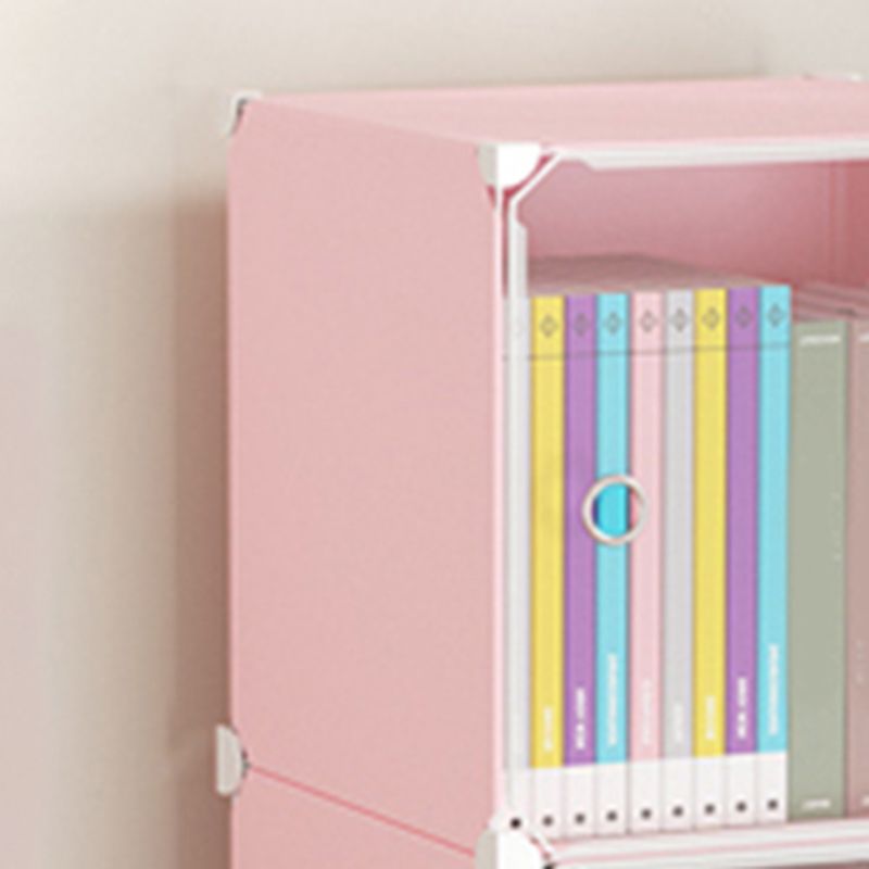 Contemporary Plastic Colorful Book Shelf Freestanding Cubby Storage Bookcase