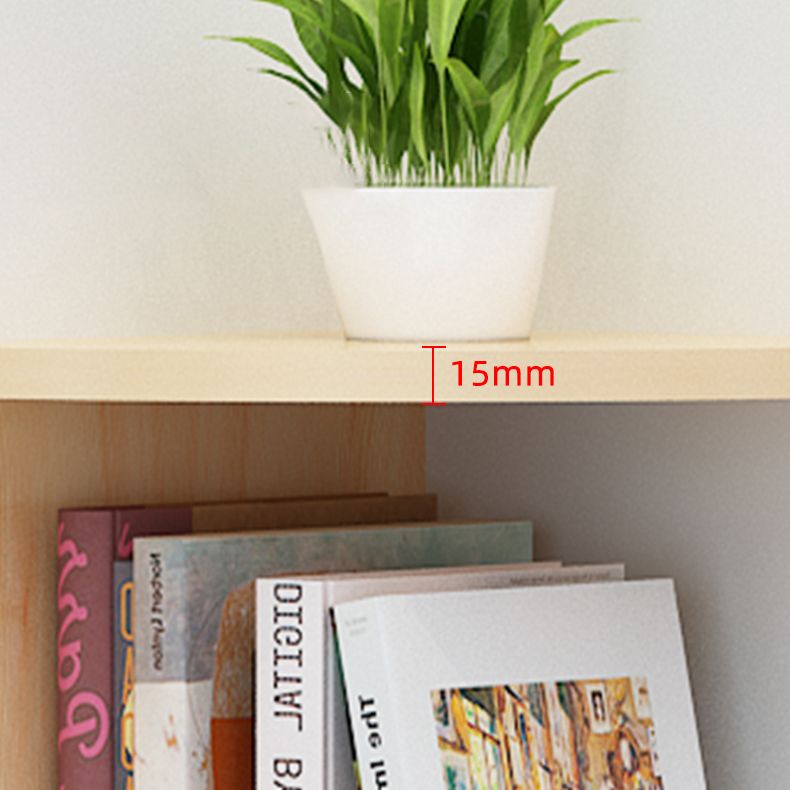 Modern Pine Bookcase Wall Mounted Book Shelf for Living Room