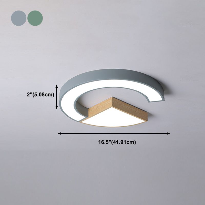 Modern Style Geometry Shape Ceiling Light Metal 2 Light Ceiling Light for Restaurant