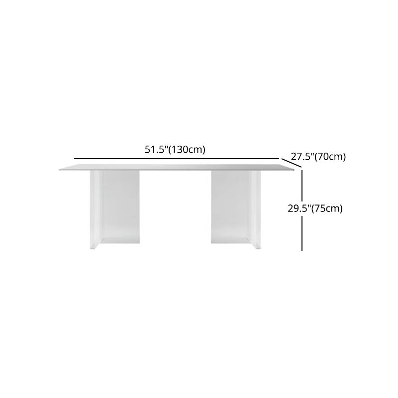 Modern 1/7 Pieces Dining Set Rectangle Acrylic Dining Table for Kitchen