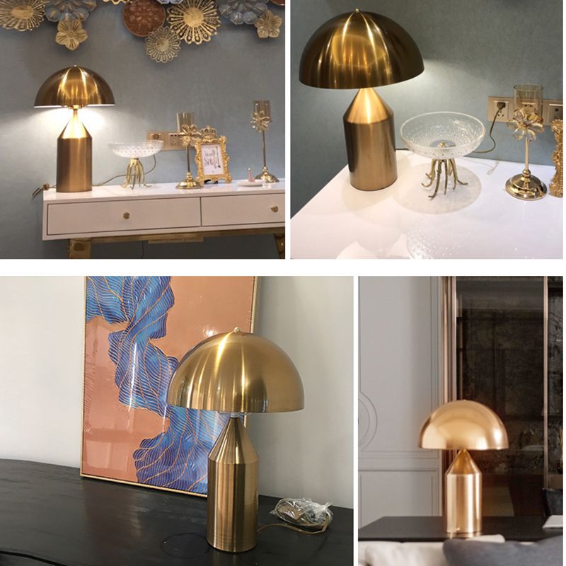 Metal Mushroom-Look Table Light Simplicity Style Nights and Lamp for Bedroom