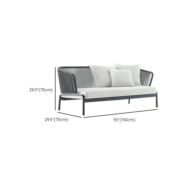 Contemporary 29.52"H Outdoor Sofa UV Resistant Patio Sofa with Cushion