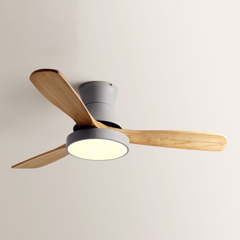 Simplicity LED Ceiling Fan Lighting with Wood Blade for Dining Room