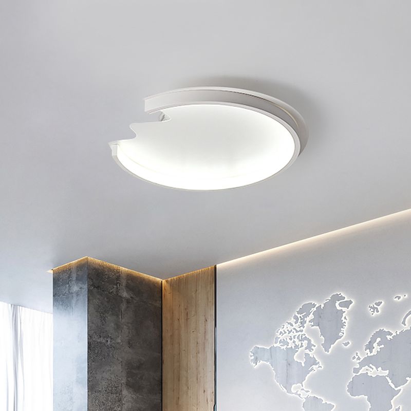 Egg Shell Child Bedroom Ceiling Light Acrylic Modern Style LED Ceiling Mount Light in White