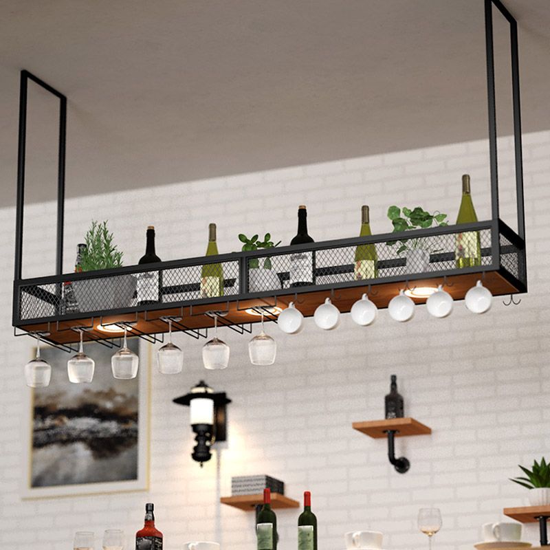 Modern Hanging Wine Rack Holder Iron Wine Glass Stemware Rack Holder