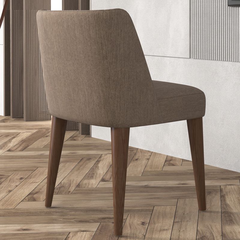 Modern Fabric Side Chair Upholstered Side Chair with Solid Wood Legs