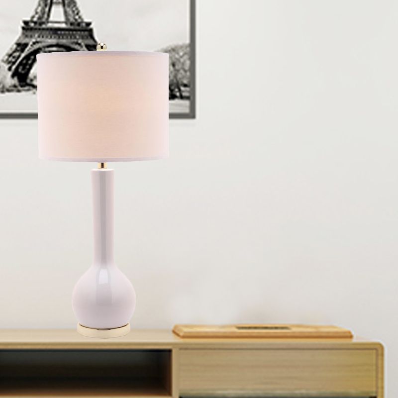 Tableau de chylindre léger moderniste 1 tête rouge / blanc petite lampe de bureau pour salle à manger