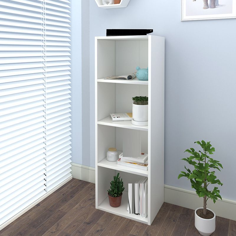 Closed Back Wooden Book Shelf Contemporary Shelf Bookcase for Home