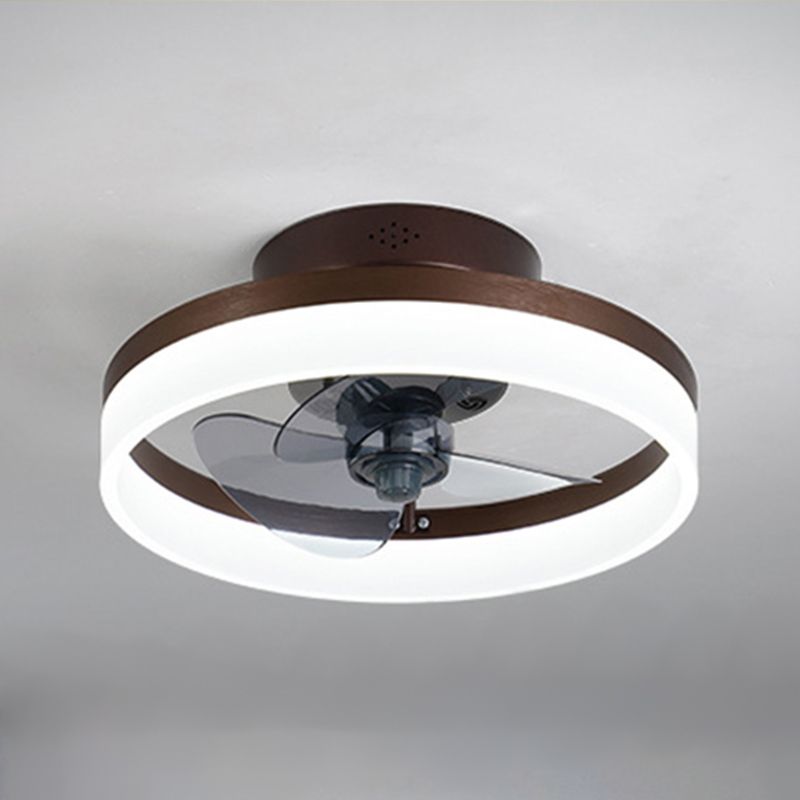 Éclairage de ventilateur de plafond de style moderne Métal 1 plafond léger lampe à fans pour chambre à coucher