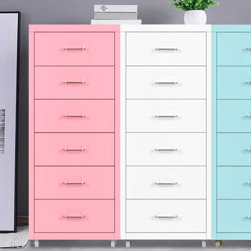 Contemporary File Cabinets Steel Frame File Pedestal with Key Lock