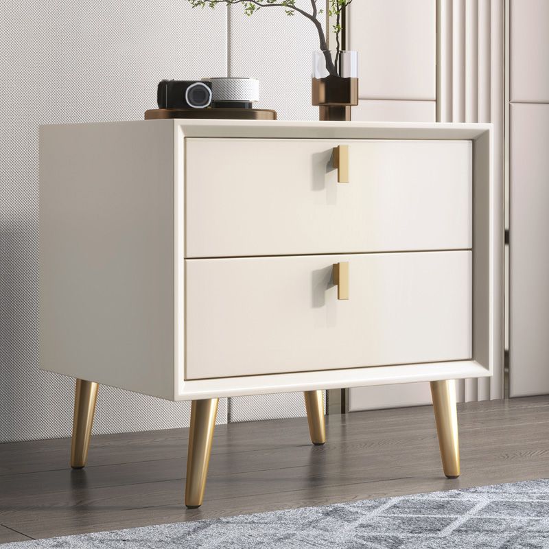 2- Drawer Nightstand 16" Wide Modern Accent Table Nightstand with Legs