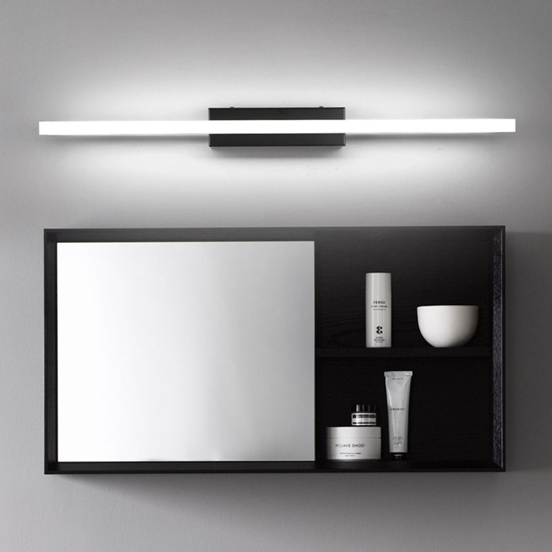 Luz de tocador lineal luz de estilo moderno de estilo acrílico LED LIGHTIVE con base de acero inoxidable