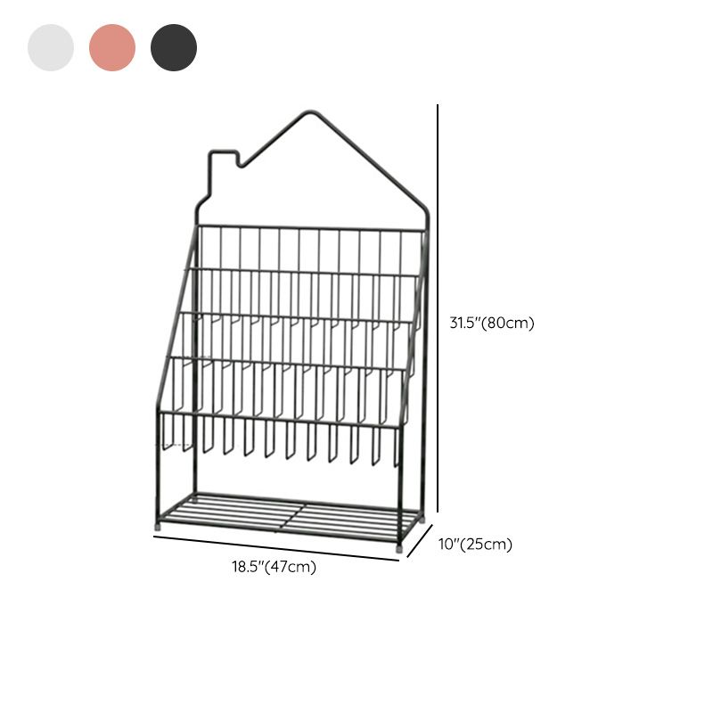 Scandinavian Closed Back Ladder Bookshelf Metal Shelves Included Bookcase