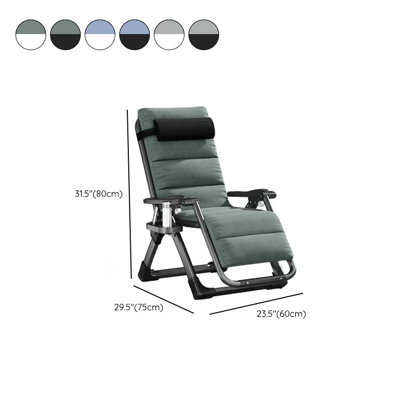 Cotton Blend Standard Recliner Foldable Recliner Chair with Removable Cushion