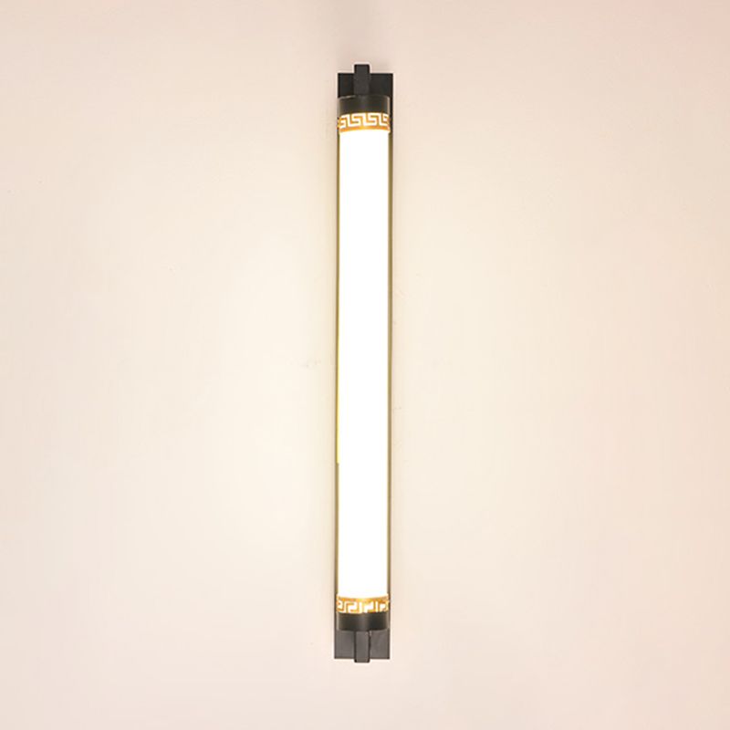 Linear Shade Metal Wall Lighting Modern 1- Light Mirror Wall Mount Light Fixture