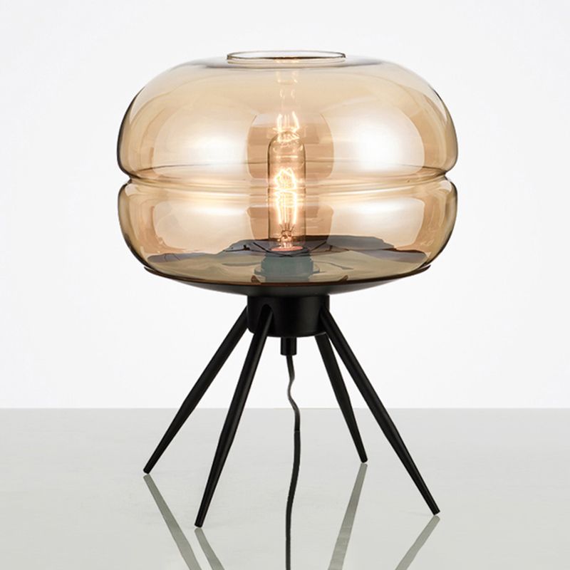 Geometric Shape Glass Table Lamp Modern Style 1 Light Table Lamp Fixtures