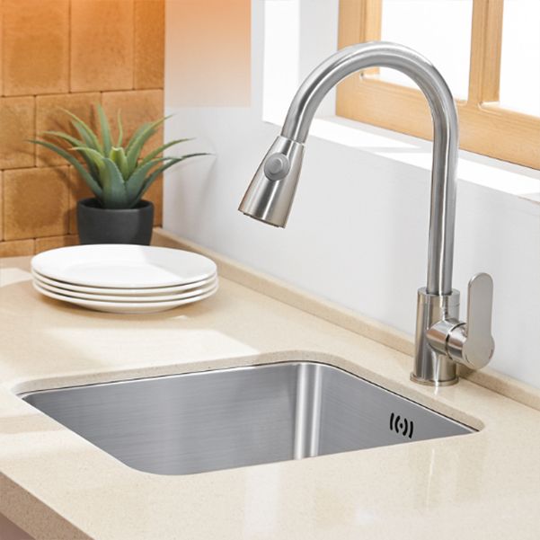 Modern Kitchen Sink Pull out Faucet Rod Handle Stainless Steel Sink