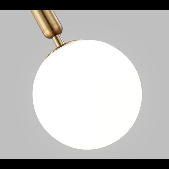 Lámpara de pared de sombra de vidrio de la pelota de pared de metal moderna con alambre colgante