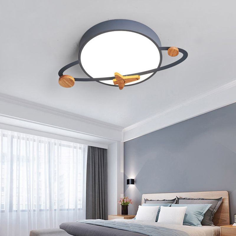 Modern LED Ceiling Light Gray/White Flush Mount Lighting for Home