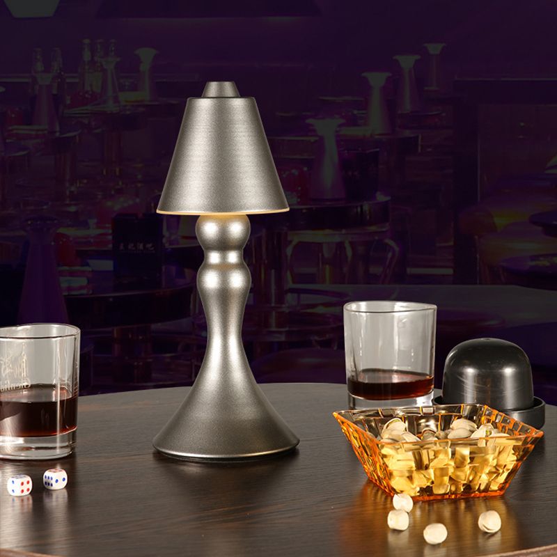 Cone 1-Light Table Light with USB Port Modern Creative Table Lamp for Bar