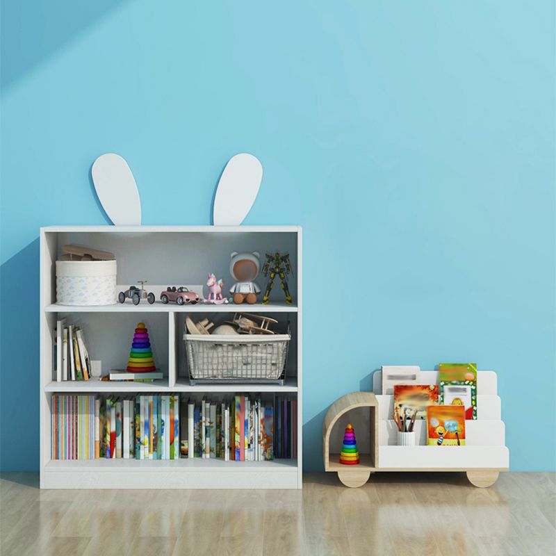 Modern Closed Back Bookshelf Freestanding Car Themed Bookcase