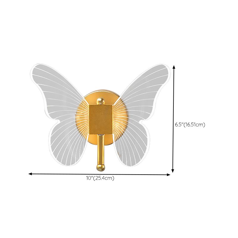 Modernism Butterfly Bath Vanity Lighting Metal Golden Vanity Lamp for Bathroom