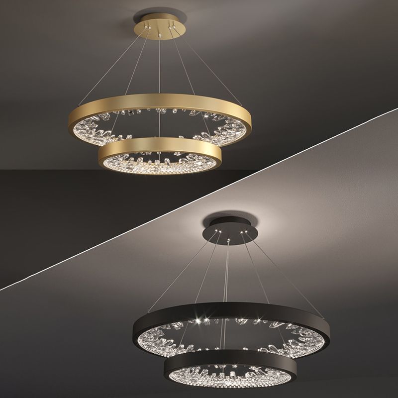 Simplicité ultra-moderne Simplicité LED orbiculaire LED LAMPE CRISTAL SUSPENSION PENDANT POUR LEAU pour le restaurant