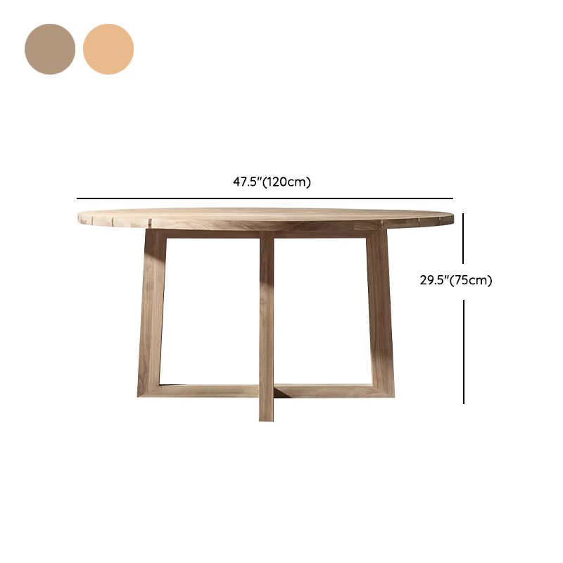 Teak Wood Dining Table Mildew Resistant Solid Wood Patio Table