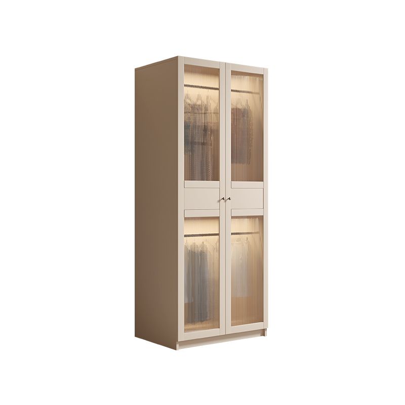 White Wood Wardrobe Armoire Modern Wardrobe with Soft Close Doors