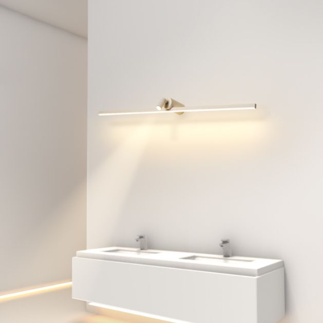 Simplicidad Luces de espejo de tocador alargado Luz de pared metálica Fixros para el baño