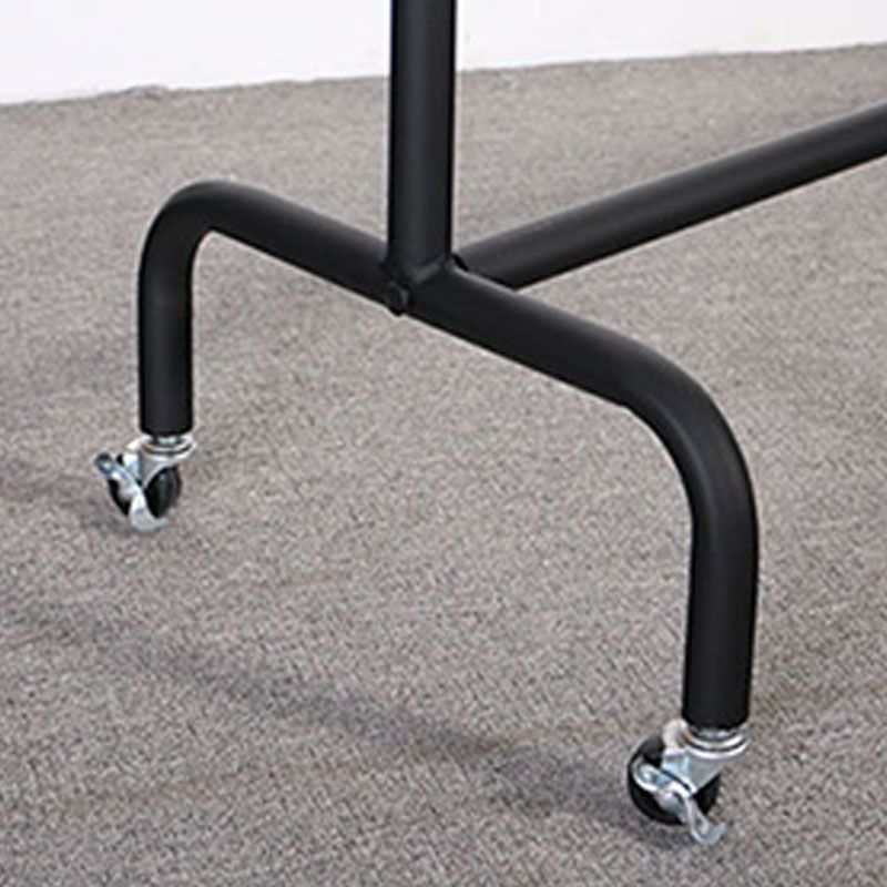 Industrial Coat Rack Free Standing Metal Hall Stand with Wheels