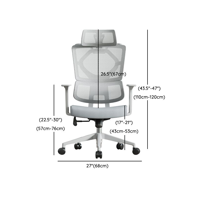 Fixed Arms Desk Chair Adjustable Seat Height Chair with Breathable Back