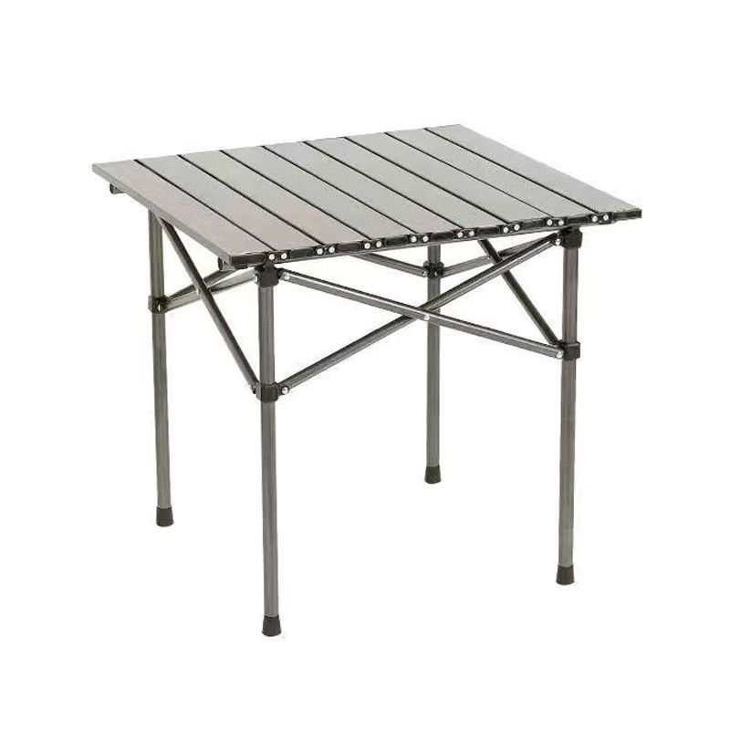 Metal Contemporary Camping Table 19.7" Tall Rectangle Camping Table