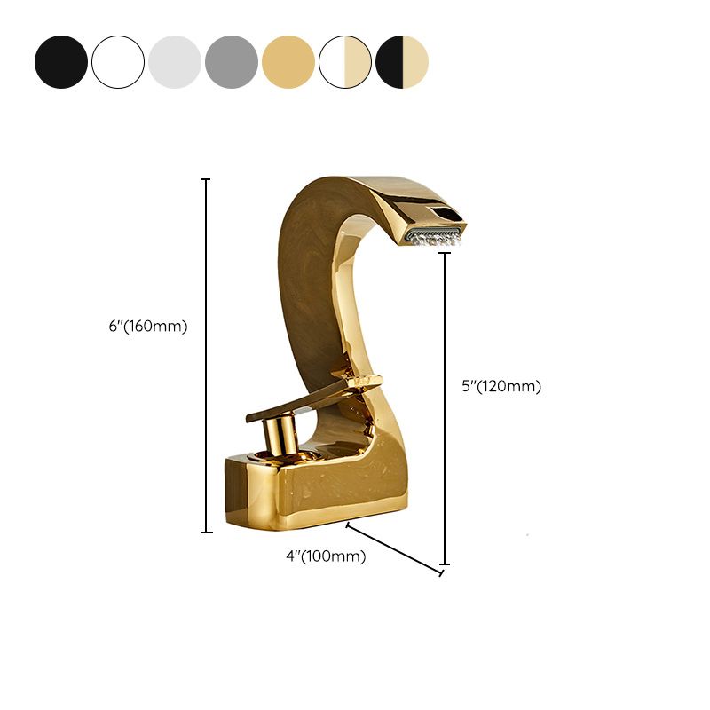 Modern Single Handle Sink Faucet Bathroom Brass Centered Faucet