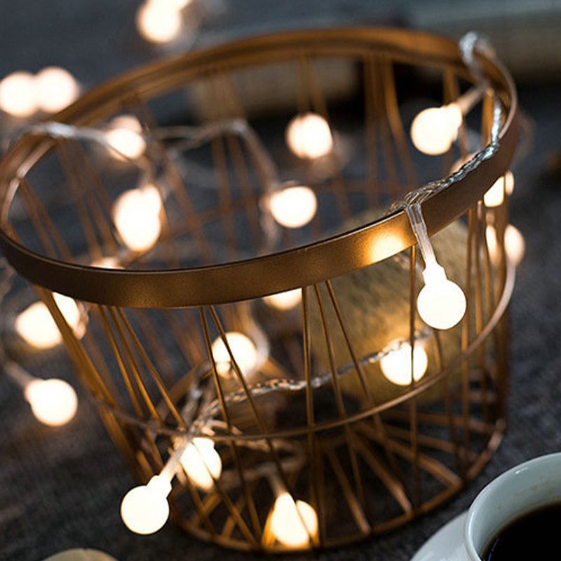 Modern Creative LED String Lights Copper Line Decorative Lamp with Plastic Shade